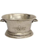 french country embellished silver wine bucket