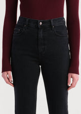 black high waist slim fit jeans