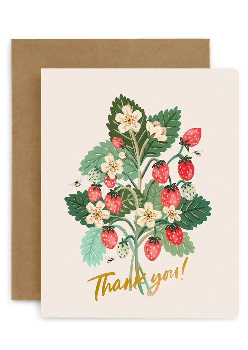 Thank You Card - Strawberries