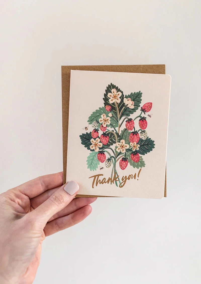 Thank You Card - Strawberries