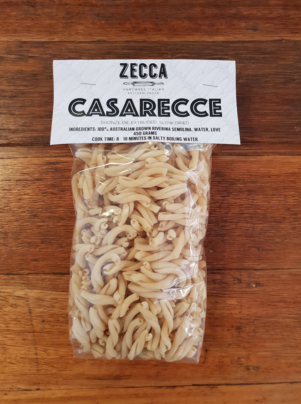 bag of casarecce traditional Italian pasta